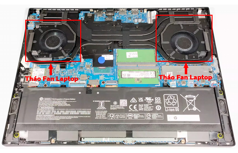 Hướng dẫn vệ sinh laptop HP OMEN Transcend 16 u1000