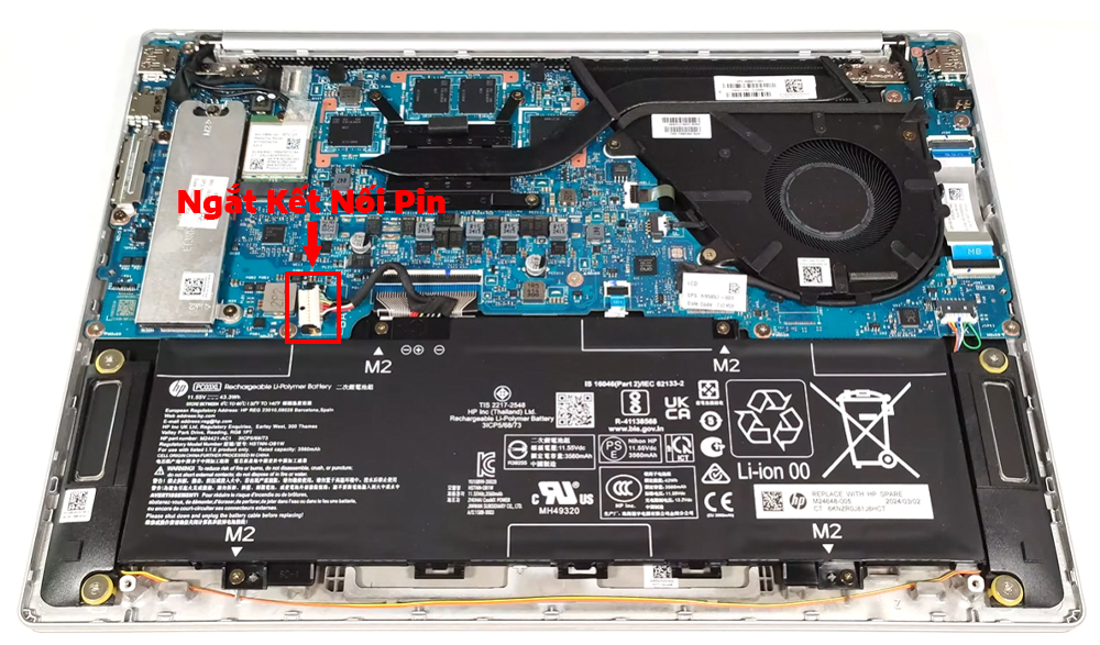 Hướng dẫn vệ sinh laptop HP Pavilion Aero 13-bg0000