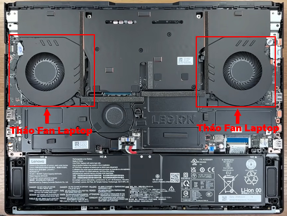 Hướng dẫn vệ sinh laptop Lenovo Legion Pro 7i Gen 10 16inch Intel