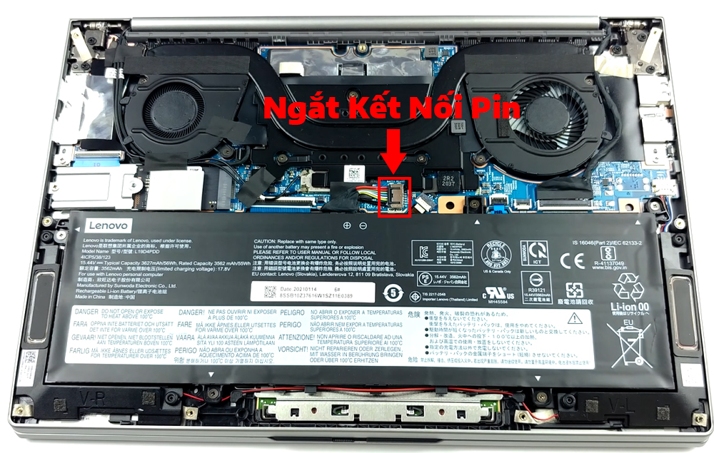 Hướng dẫn vệ sinh Lenovo ThinkBook 13s Gen 2