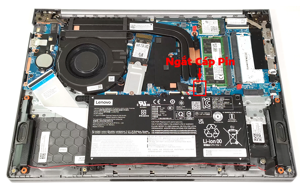 Hướng dẫn vệ sinh laptop Lenovo ThinkBook 14 G7 Intel