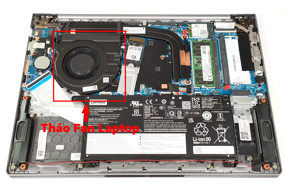 Hướng dẫn vệ sinh laptop Lenovo ThinkBook 14 G7 Intel