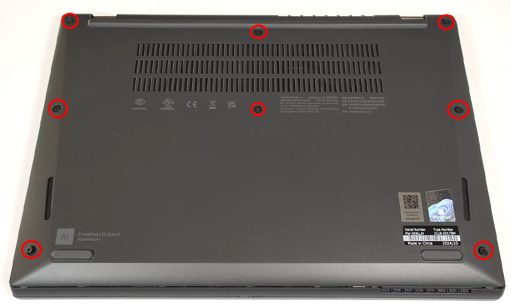 Hướng dẫn vệ sinh Cho Lenovo ThinkPad L13 Gen 5
