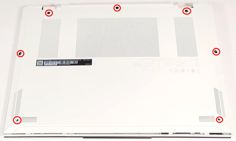 Hướng dẫn vệ sinh laptop MSI Prestige 13 AI Evo A1MG