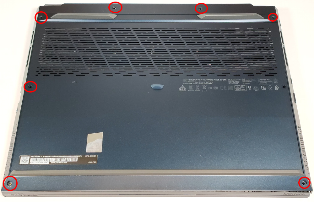 Hướng dẫn vệ sinh cho MSI Stealth 14 AI Studio A1V