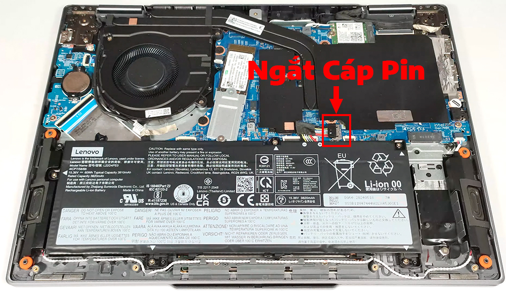 Hướng dẫn vệ sinh laptop Lenovo ThinkBook 14 2in1 Gen 4