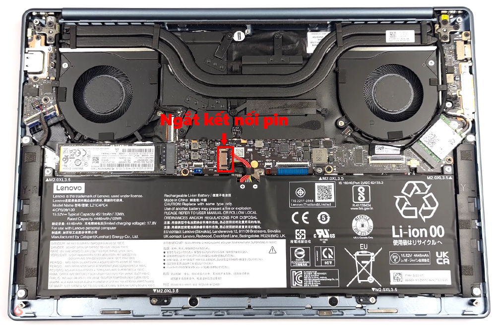 Hướng dẫn vệ sinh laptop Lenovo Yoga Slim 7i Pro X 14inch