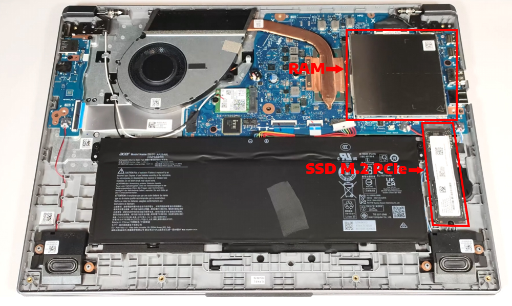 N&acirc;ng cấp Ram, SSD Laptop Acer Aspire Go AG15-51P