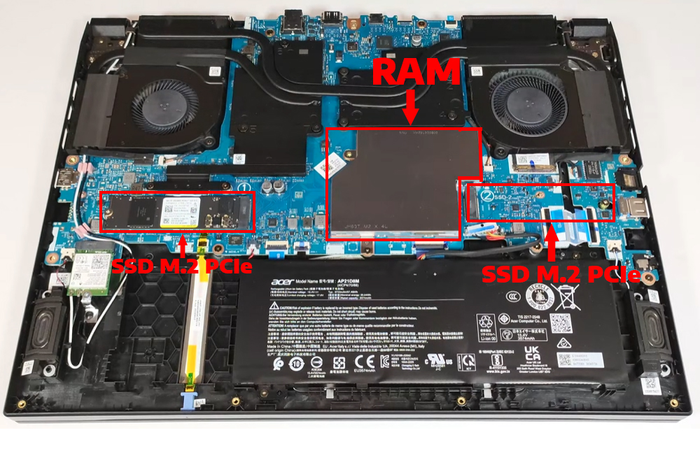 N&acirc;ng cấp Ram, SSD Laptop Acer Nitro V 16 ANV16-71