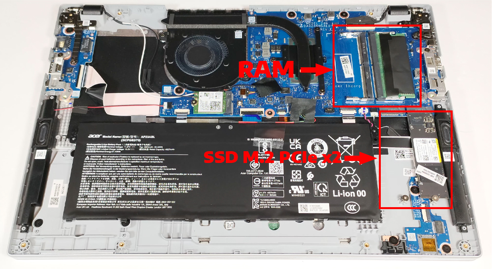 N&acirc;ng cấp Ram, SSD Laptop Acer TravelMate P2 TMP215-55