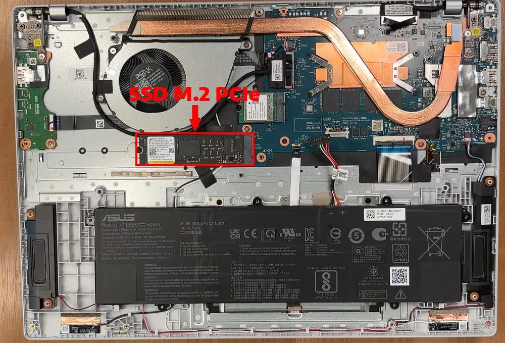 N&acirc;ng cấp Ram, SSD Laptop ASUS Vivobook 16 X1607
