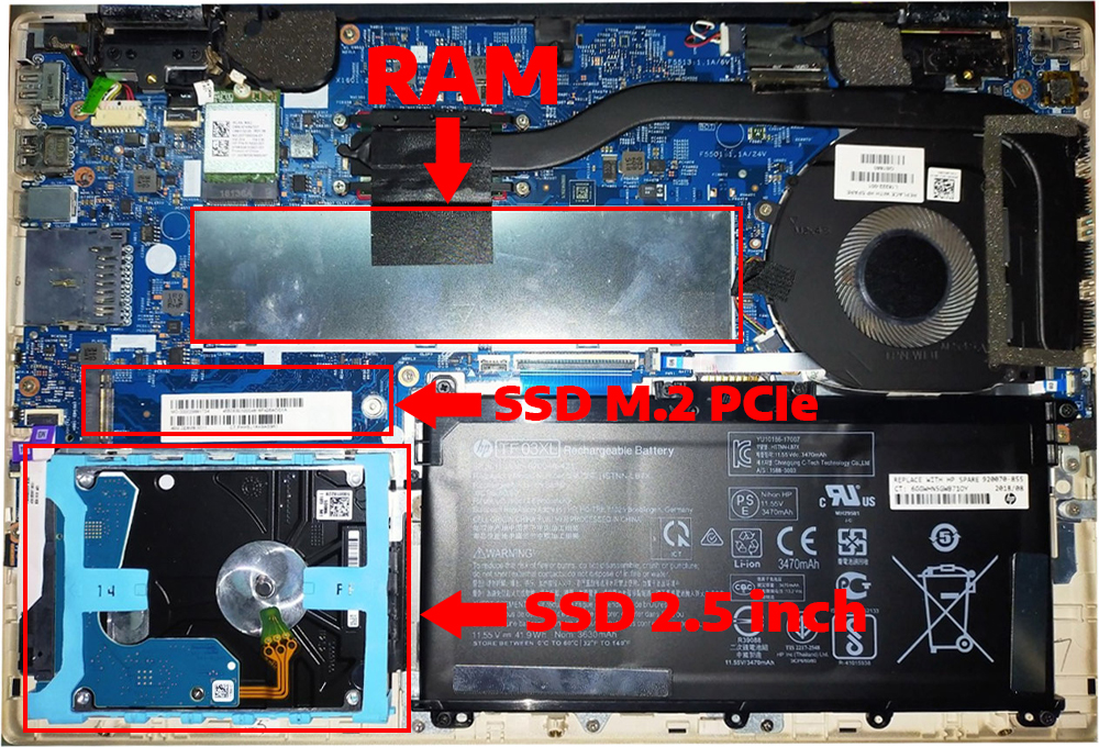 Nâng cấp Ram, SSD Laptop HP Pavilion x360 14-cd0082TU