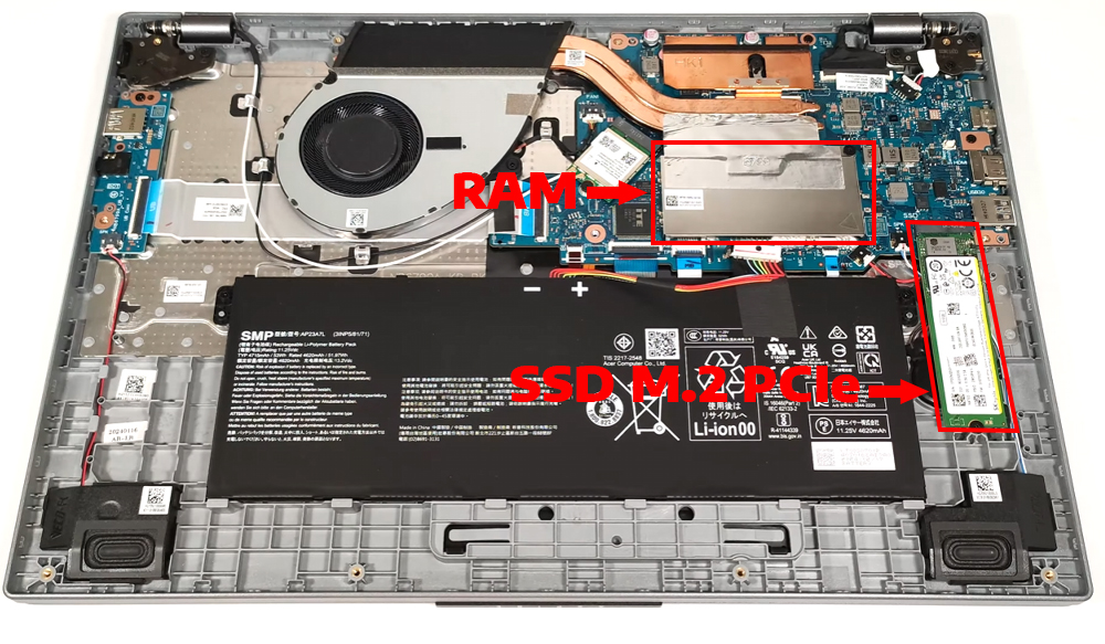 N&acirc;ng cấp Ram, SSD Laptop Acer Aspire 15 A15-41M