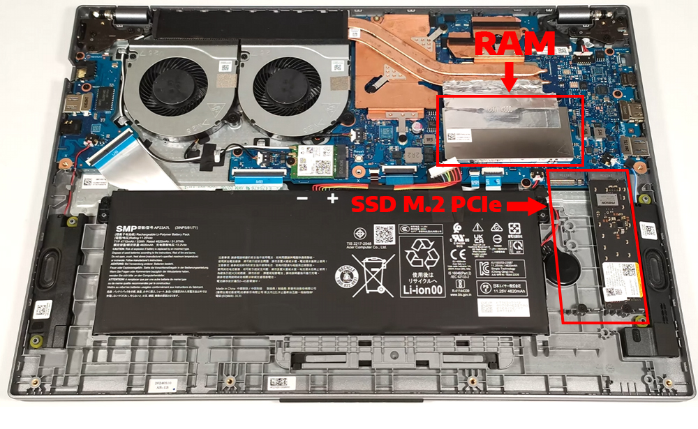 Nâng cấp Ram, SSD Laptop Acer Aspire 16 A16-51GM
