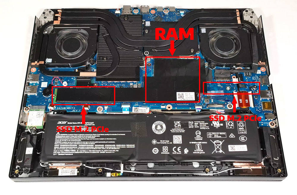 Nâng cấp Ram, SSD Laptop Acer Predator Helios 16 PH16-72