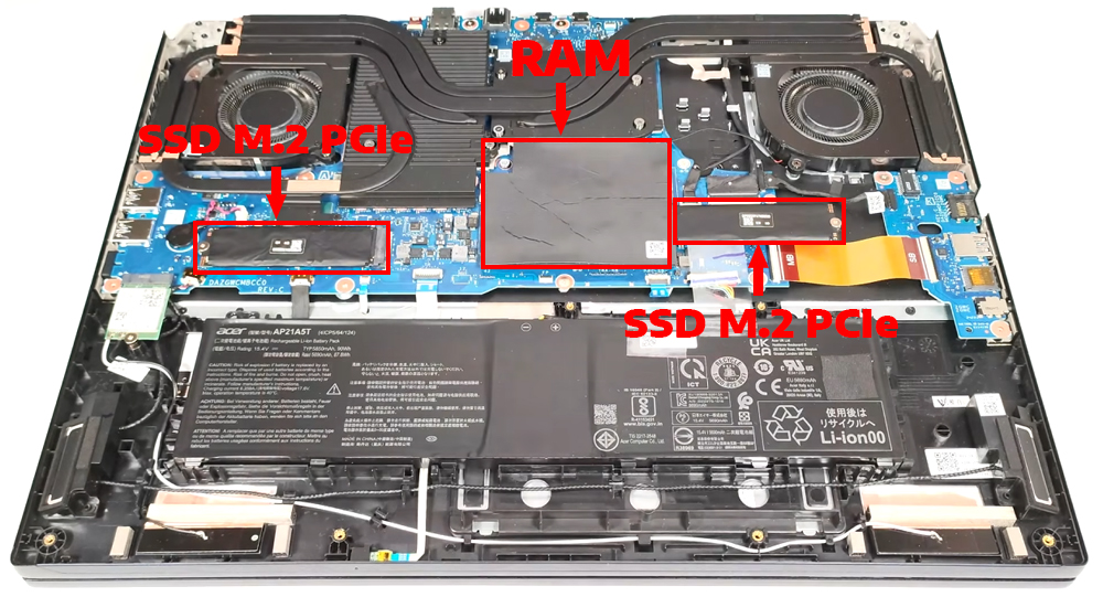 Nâng cấp Ram, SSD Laptop Acer Predator Helios 18 PH18-72