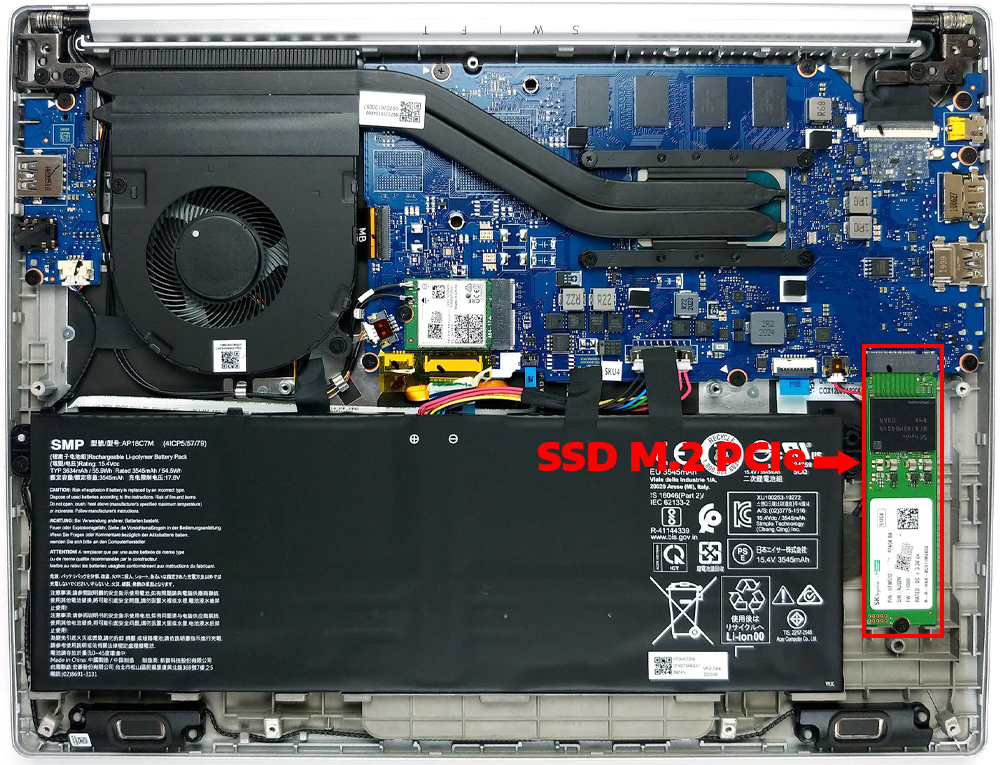 Nâng cấp Ram, SSD Laptop Acer Swift 3 SF313-53