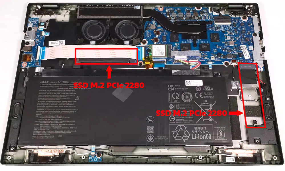 Nâng cấp Ram, SSD Laptop Acer Swift Edge SFE16-44