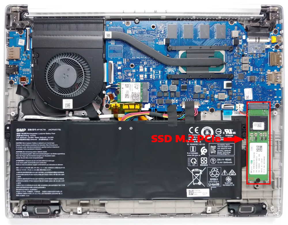 Nâng cấp Ram, SSD Laptop Acer Swift 3 SF313-52