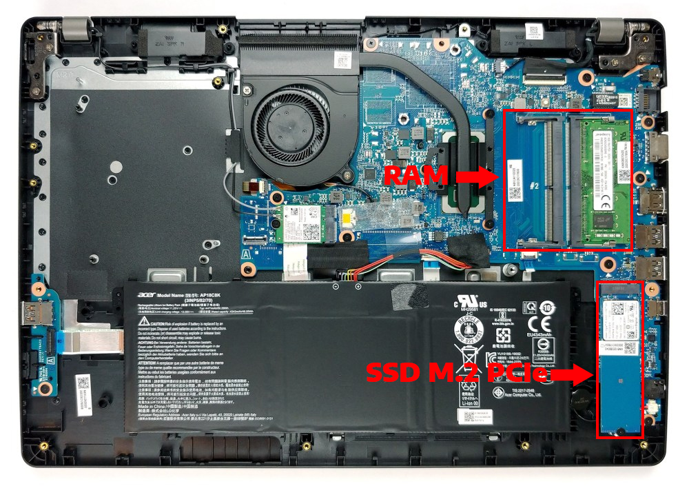 N&acirc;ng cấp Ram, SSD Laptop Acer TravelMate P2 TMP215-52
