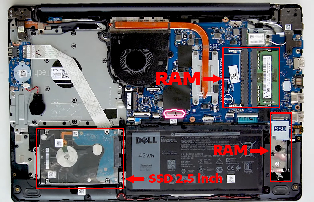 N&acirc;ng cấp Ram, SSD Laptop Dell Vostro 15 3584