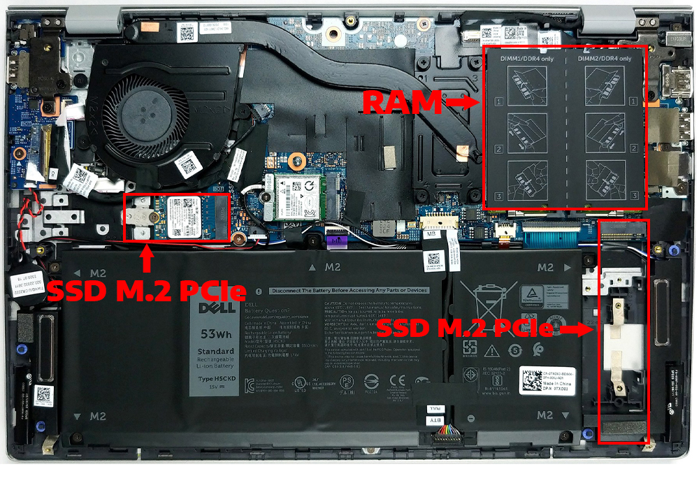 N&acirc;ng cấp Ram, SSD Laptop Dell Inspiron 14 5401