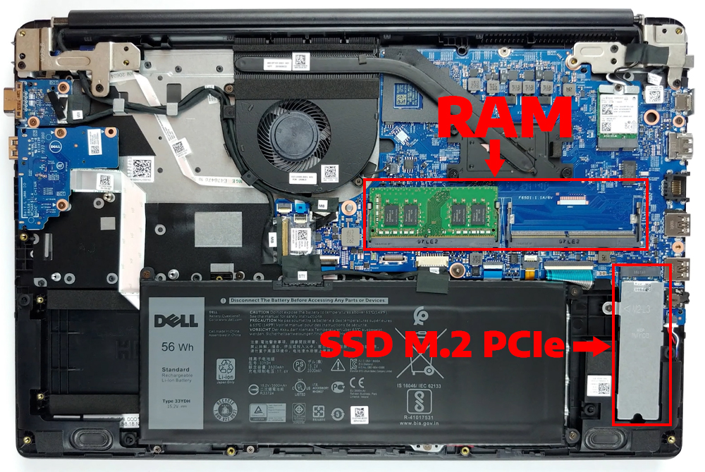 N&acirc;ng cấp Ram, SSD Laptop Dell Latitude 3500