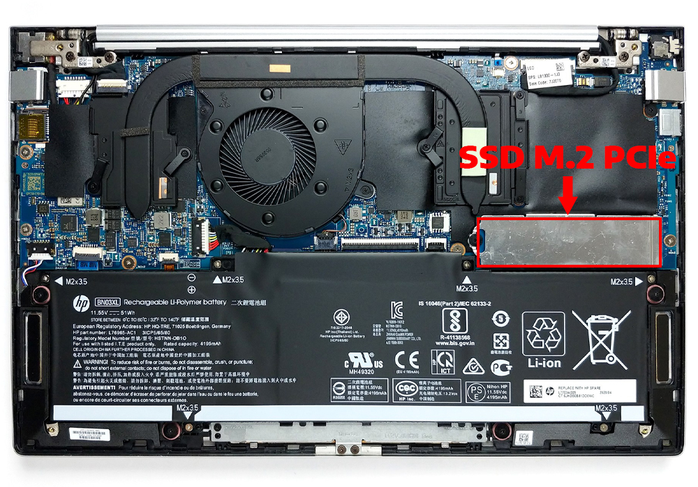 N&acirc;ng cấp Ram, SSD Laptop HP Envy 13-ba0000