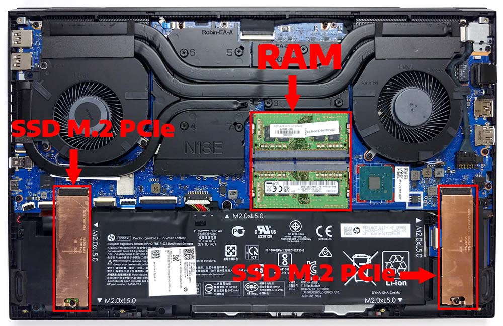 N&acirc;ng cấp Ram, SSD Laptop HP Omen 15 2020 15-ek0000