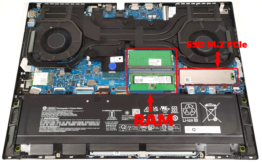 Nâng cấp Ram, SSD Laptop HP OMEN Transcend 16-u0000