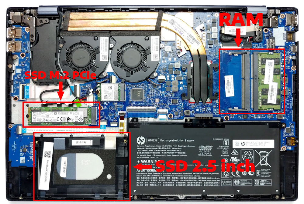 Nâng cấp Ram, SSD Laptop HP Pavilion 15-cs3000