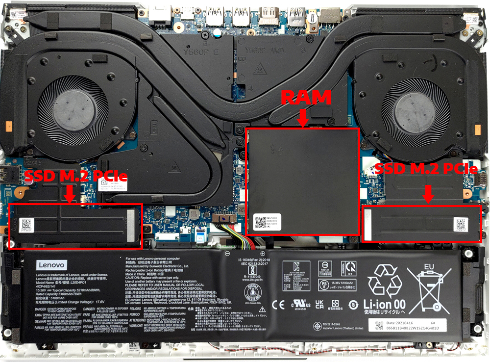 N&acirc;ng cấp Ram, SSD Laptop Lenovo Legion 5 Pro 16inch