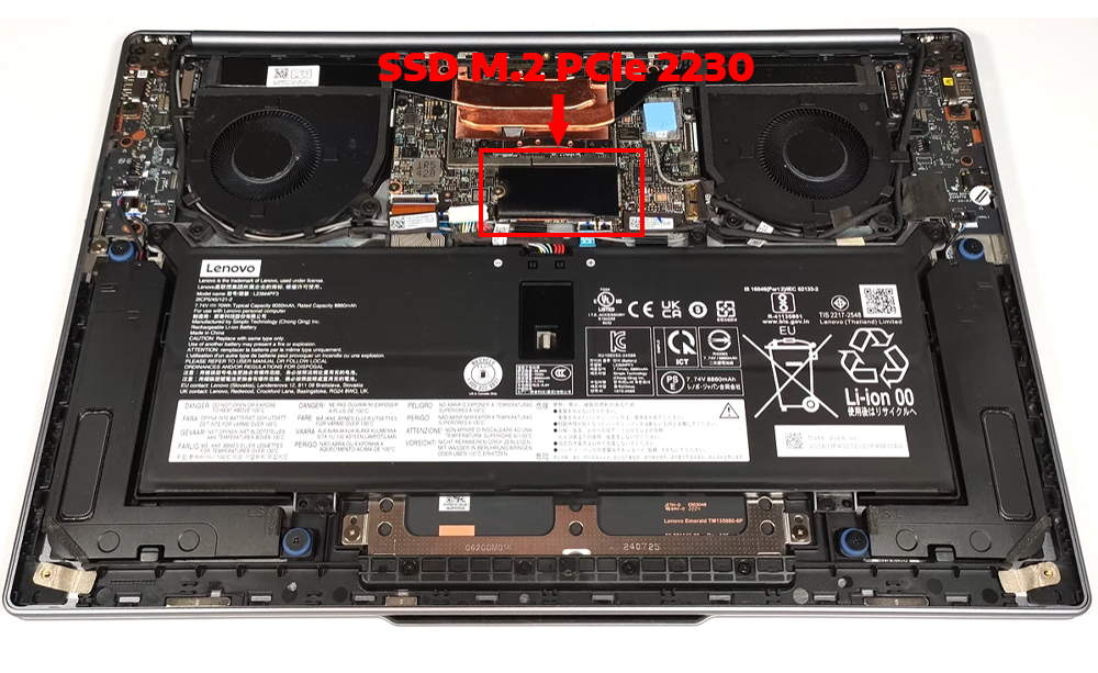 Nâng cấp Ram, SSD Laptop Lenovo Yoga Slim 7 Gen 9 15ILL9