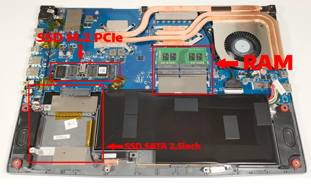 N&acirc;ng cấp Ram, SSD Laptop MSI Thin 15 B12U