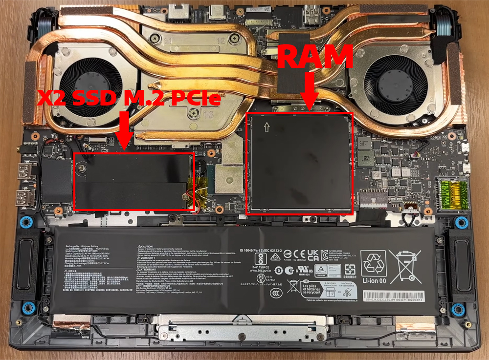 N&acirc;ng cấp Ram, SSD Laptop MSI Vector 16 HX AI A2XW