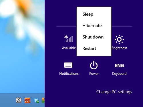 Bật chế độ Hibernate trên laptop Windows 8