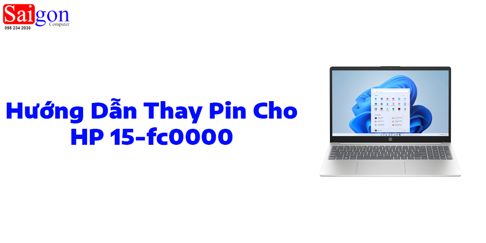 Hướng dẫn thay pin cho HP 15-fc0000