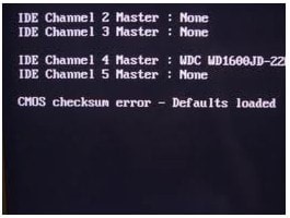 Máy tính báo lỗi CMOS checksum Bad