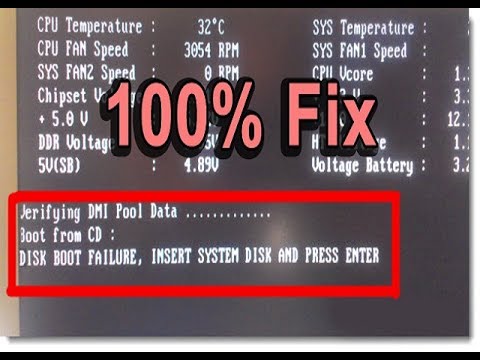 Máy tính bị lỗi disk boot failure