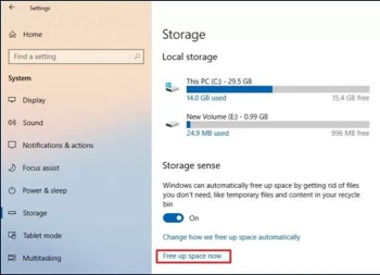 Tăng dung lượng ổ đĩa với Storage sense trên Windows 10
