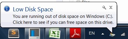 Cách tắt thông báo Low Disk Space