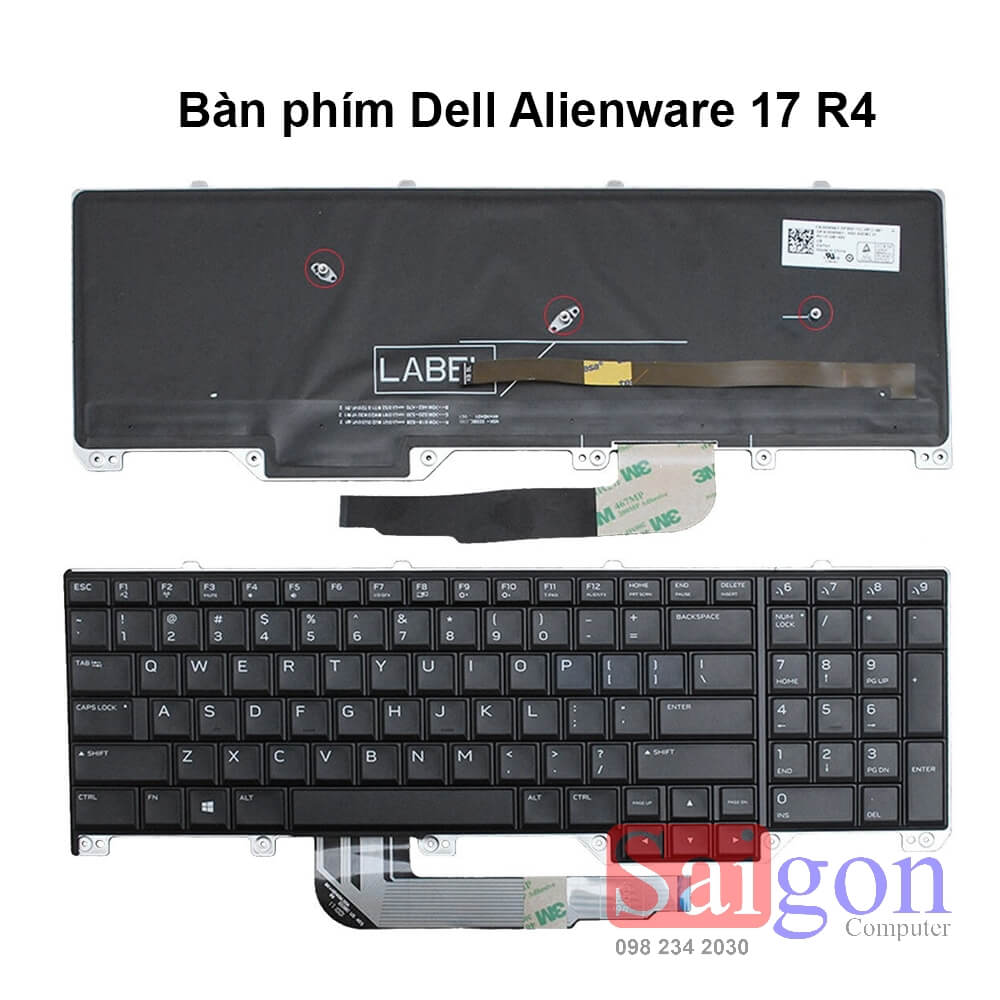Bàn phím laptop Dell Alienware 17 R4