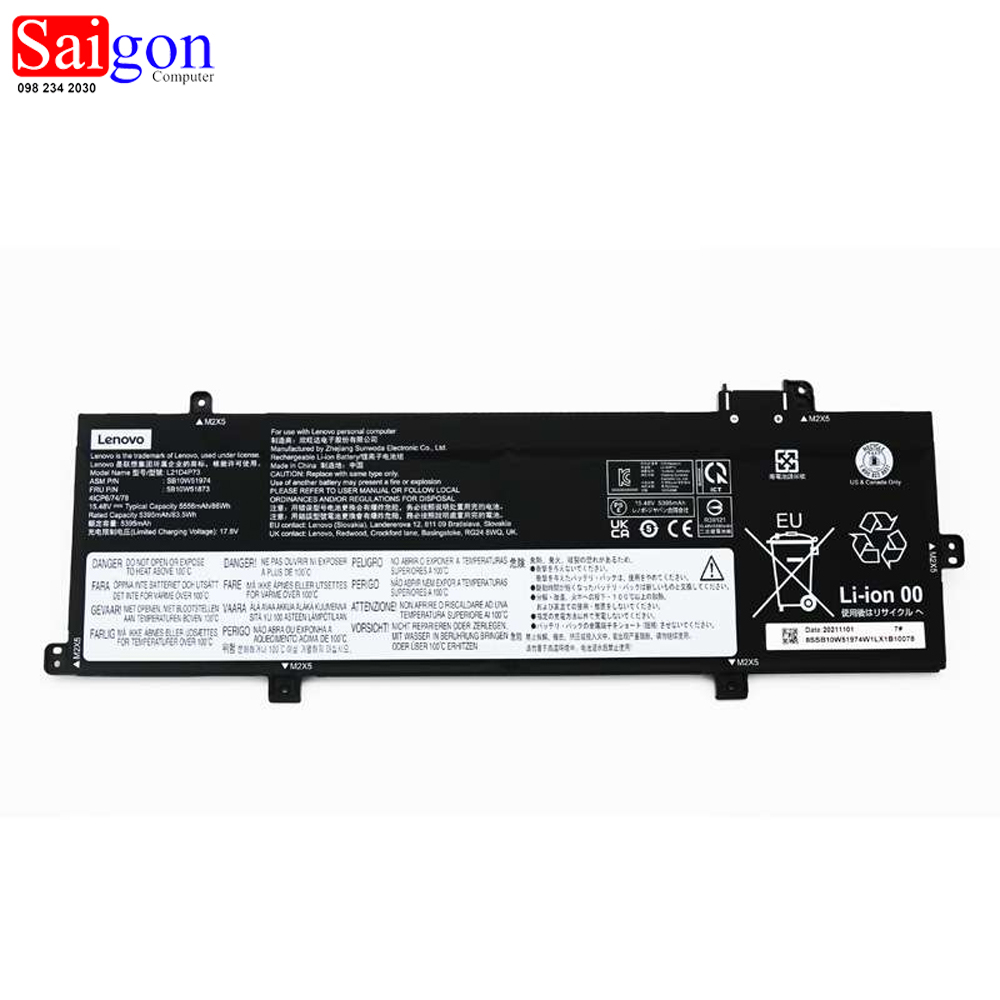 Pin laptop Lenovo ThinkPad P16s Gen 1